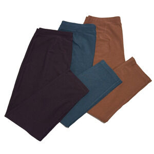 Lot of 3 Eileen Fisher Stretch Crepe Slim Ankle Pant Womens M Pull On Washable